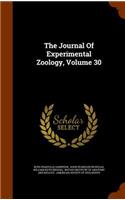 The Journal of Experimental Zoology, Volume 30