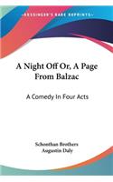 Night Off Or, A Page From Balzac