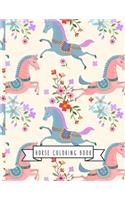 Horse Coloring Book: Coloring Toy Gifts for Toddlers, Kids Ages 4-8, Girls 4-8, 8-12 or Adult Relaxation - Cute Easy and Relaxing Realistic Large Print Birthday Gifts