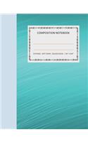 Composition Notebook: College Ruled - 110 pages - 7.44 X 9.69". SOFT COVER(5 Color-Artc)