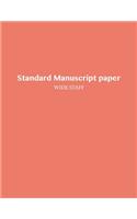 Standard Manuscript Paper Wide Staff