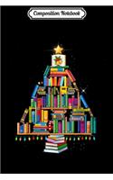 Composition Notebook: Merry Christmas Library Tree Gift For Book Lover Librarian Journal/Notebook Blank Lined Ruled 6x9 100 Pages