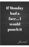 If Monday Had a Face... I Would Punch It Journal: Self Care and Stress Release When You Need It the Most Writing Diary