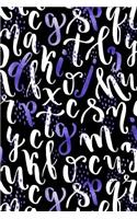 Journal Notebook Sparkly Letters Pattern 5