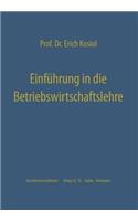Einführung in die Betriebswirtschaftslehre
