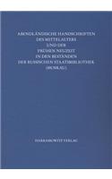 Abendlandische Handschriften Des Mittelalters Und Der Fruhen Neuzeit in Den Bestanden Der Russischen
