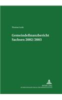 Gemeindefinanzbericht Sachsen 2002/2003