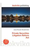 Private Securities Litigation Reform ACT