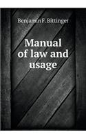 Manual of Law and Usage