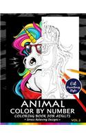 Animals Color by Numbers for Adults Vol.2