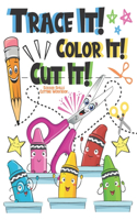 Trace it Color It Cut It Scissor Skills Cutting Workbook
