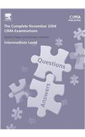 Cima 2004 Nov Q&a's: The Complete Set-Intermediate Level