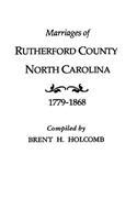 Marriages of Rutherford County, North Carolina, 1779-1868