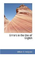 Errors in the Use of English