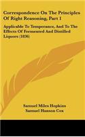 Correspondence on the Principles of Right Reasoning, Part 1: Applicable to Temperance, and to the Effects of Fermented and Distilled Liquors (1836)