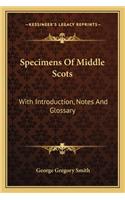 Specimens Of Middle Scots