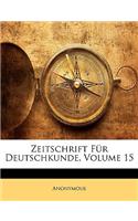 Zeitschrift Fur Deutschkunde, Volume 15