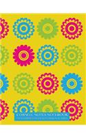 Cornell Notes Notebook 120 Numbered Pages with Personal Index: Journal for Cornell Notes with yellow retro flowers cover - 8.5"x11" ideal for note taking, studying, includes guide to effective studying and learn