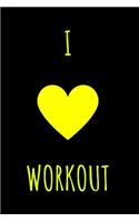 I Love Workout -GYM LOG Notebook