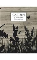 Garden Journal - WOOD Silhouette: 120 Page garden planner and journal - 8x10 inch