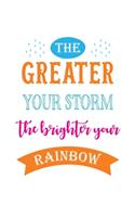 The greater the Storm the brighter the Rainbow