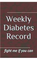 Weekly Diabetes Record