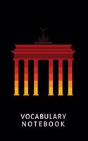 Vocabulary Notebook: German, 6"x 9", 2500 words, 110 pages, 2 columns, lines, learn to speak a language
