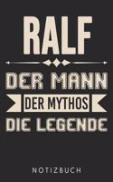 Ralf Der Mann Der Mythos Die Legende: Din A5 Kariertes Heft (Kariert) Mit Karos Für Ralf - Notizbuch Tagebuch Planer Für Jeden Mit Dem Vorname Ralf - Notiz Buch Geschenk Journal Ralf Nam