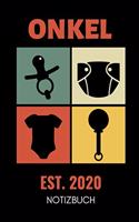 Onkel Est. 2020 Notizbuch: A5 TAGEBUCH als Geschenk für werdende Patenonkel - Du wirst Onkel - Geschenkidee - Weihnachtsgeschenke Geschwister - Schwanger Überraschung