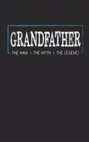 Grandfather The Man The Myth The Legend: Family life Grandpa Dad Men love marriage friendship parenting wedding divorce Memory dating Journal Blank Lined Note Book Gift