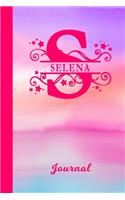 Selena Journal: Personalized Custom First Name Personal Writing Diary - Cute Pink & Purple Watercolor Effect Cover - Daily Journaling for Journalists & Writers for 