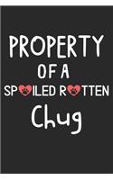Property Of A Spoiled Rotten Chug: Lined Journal, 120 Pages, 6 x 9, Chug Dog Gift Idea, Black Matte Finish (Property Of A Spoiled Rotten Chug Journal)