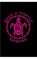 SKSKSK Save A Turtle: And I oop 5x5 Graph Paper Notebook With .20" x .20" Squares For Work, Home Or School. 6 x 9 Notepad Journal For Math, Science, Design Projects, Mapp