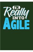 I'm Really Into Agile: Dark Green, Blue & White Design, Blank College Ruled Line Paper Journal Notebook for Project Managers and Their Families. (Agile and Scrum 6 x 9 inc