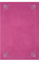 Fuchsia 101 - Blank Notebook with Fleur de Lis Corners