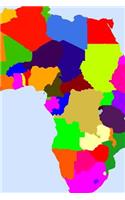 A Colorful Map of the Continent of Africa Journal: Take Notes, Write Down Memories in this 150 Page Lined Journal