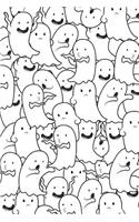 Color My Cover Halloween Journal - Cute Ghosts