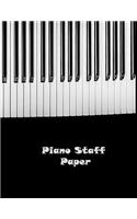 Piano Staff Paper: Piano Manuscript Paper, Clefs Notebook, music sketchbook, Treble Clef And Bass Clef Empty 12 Staff