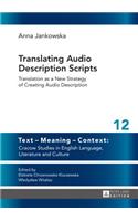 Translating Audio Description Scripts