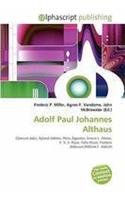 Adolf Paul Johannes Althaus: (English)