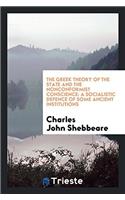 The Greek Theory of the State and the Nonconformist Conscience
