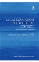 Legal Education in the Global Context