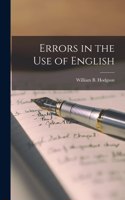 Errors in the Use of English