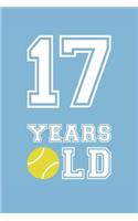 Tennis Notebook - 17 Years Old Tennis Journal - 17th Birthday Gift for Tennis Player - Tennis Diary