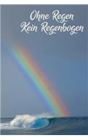 Ohne Regen - Kein Regenbogen: A5 Wettertagebuch mit Icons & Platz für besondere Ereignisse - 52 Wochen - 365 Tage - Softcover