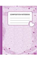 Composition Notebook: Pink Color texture Wide Ruled Lined Journal