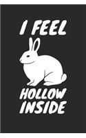 Easter Notebook - I Feel Hollow Inside Chocolate Bunny Funny Easter Pun - Easter Journal - Easter Diary