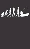 Fishing Notebook: Fishing Boat Lake Sea Fisher Evolution Funny Gift 6x9 College Ruled 120 Pages Student Teacher School