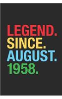 Legend Since August 1958