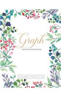 Graph Paper Notebook: Flower Cover - 1/2 inch Square Grid Graph Paper Pages and White Paper - Graphing Paper 8.5 x 11 Inch(1 Graph Paper Notebook 1/2 Inch Squares)
